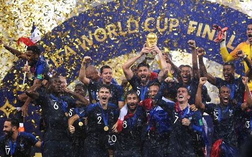              Khoảnh khắc ăn mừng chiến thắng của nhà vô địch World Cup