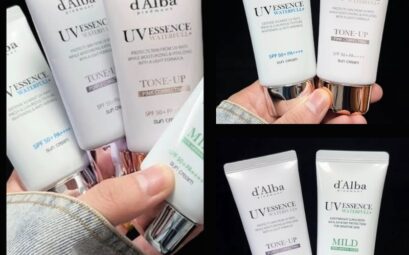 Kem chống nắng D’alba có nhiều lựa chọn phổ biến như Essence, Mild, Tone-Up Pink, Tone-Up Purple, Tone-Up Green và dạng thỏi tiện lợi. 