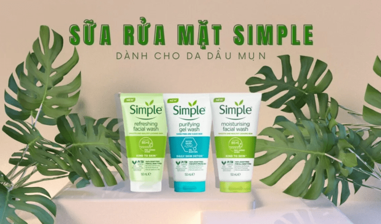 Sữa rửa mặt Simple cho da dầu mụn: Có đáng mua không?