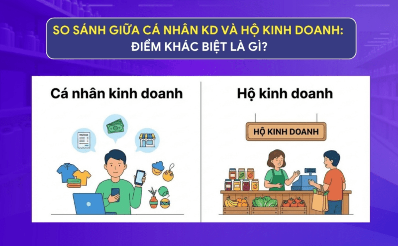 Cá nhân kinh doanh và hộ kinh doanh có điểm giống nhau nhưng khác về tính đăng ký, quy mô và nghĩa vụ pháp lý. 