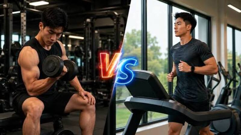 Tập tạ giúp giữ cơ và cải thiện hình thể, còn cardio hỗ trợ tăng mức tiêu hao năng lượng trong buổi tập.