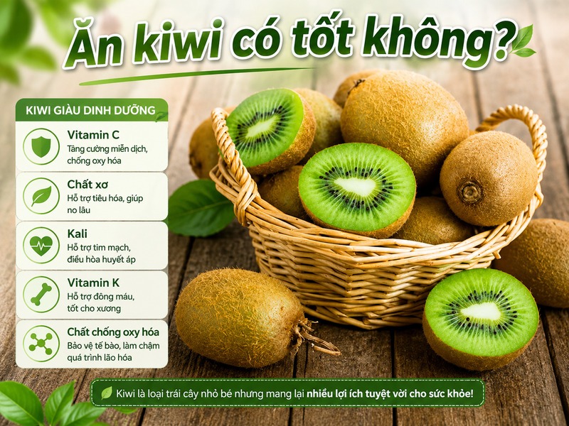 Kiwi tạo ấn tượng bởi hương vị thanh mát và hàm lượng dinh dưỡng phong phú