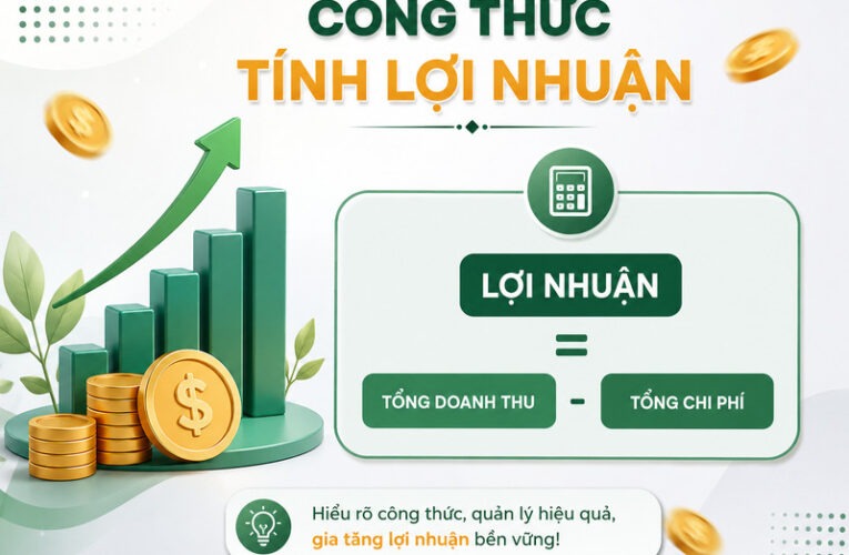 Công thức tính lợi nhuận cơ bản được xác định bằng tổng doanh thu trừ tổng chi phí phát sinh trong hoạt động kinh doanh. 