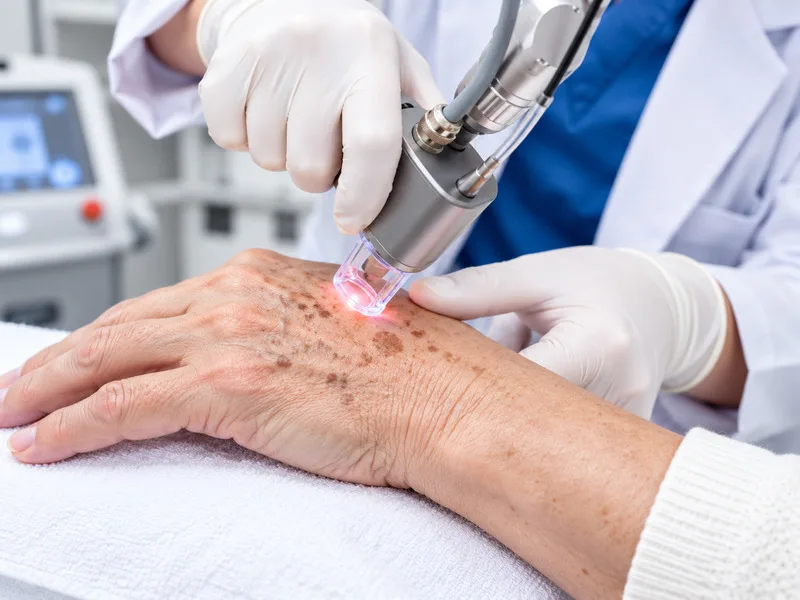 Đốm nâu thay đổi bất thường cần được bác sĩ da liễu kiểm tra.
